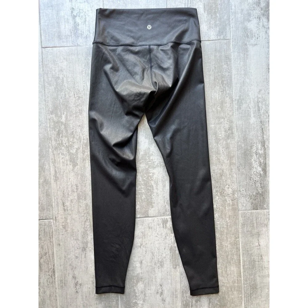 Lululemon Wunder Under High Rise Tight 28” Shine LW5BNJS Matte Black Foil 6